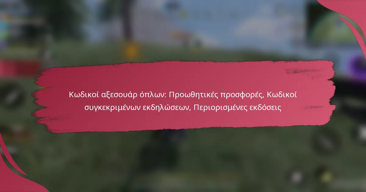 Κωδικοί αξεσουάρ όπλων: Προωθητικές προσφορές, Κωδικοί συγκεκριμένων εκδηλώσεων, Περιορισμένες εκδόσεις