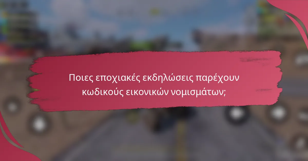 Ποιες εποχιακές εκδηλώσεις παρέχουν κωδικούς εικονικών νομισμάτων;