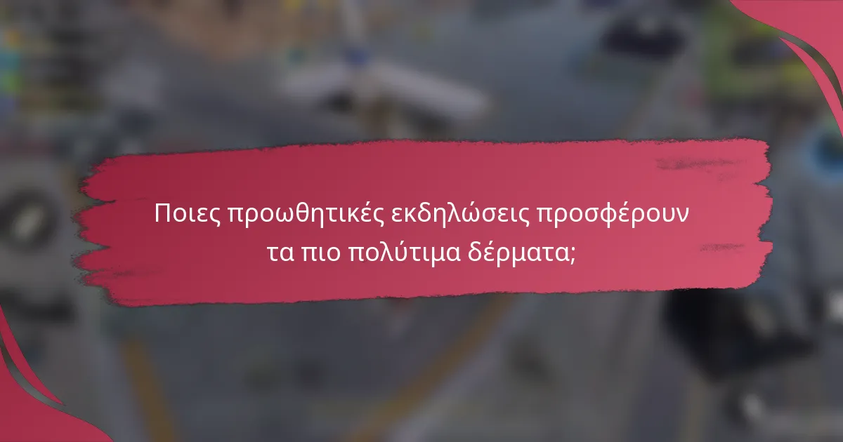 Ποιες προωθητικές εκδηλώσεις προσφέρουν τα πιο πολύτιμα δέρματα;